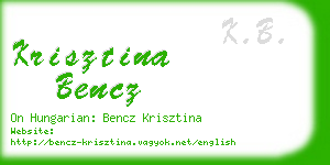 krisztina bencz business card